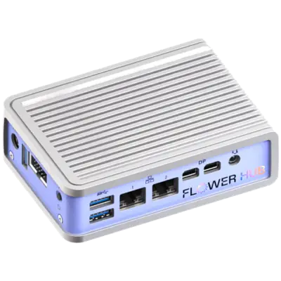 FlowerHub edge gateway device — fleet connectivity and dispatch hardware